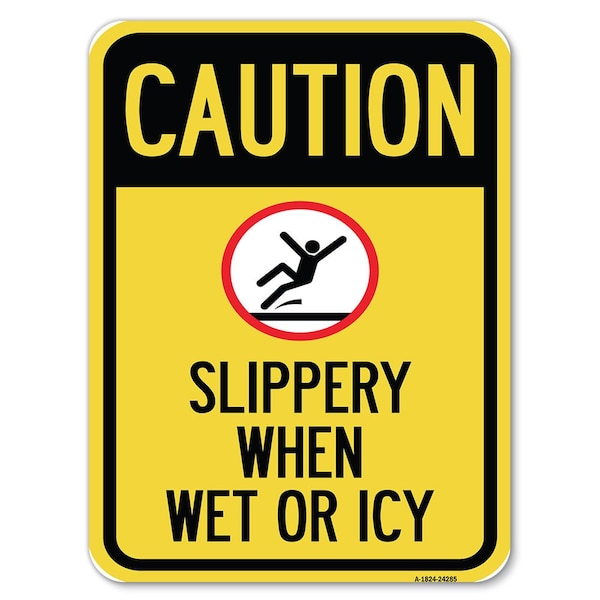 Safety Sign, 18 in Height, Aluminum, 24 in Length, 24285